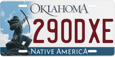 OK license plate 290DXE