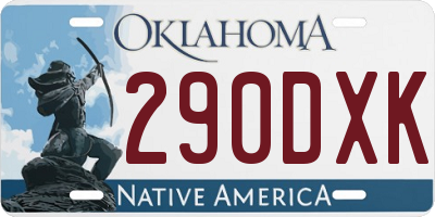 OK license plate 290DXK