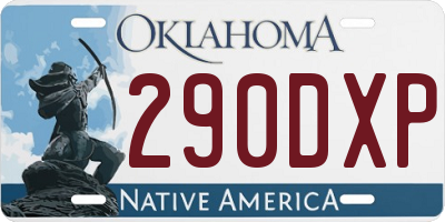 OK license plate 290DXP