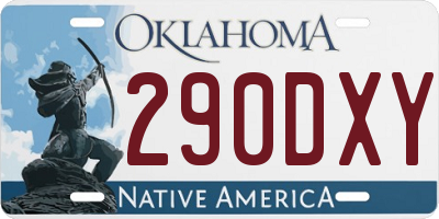 OK license plate 290DXY