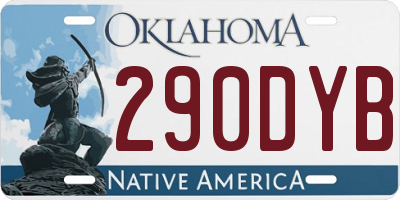 OK license plate 290DYB