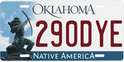 OK license plate 290DYE