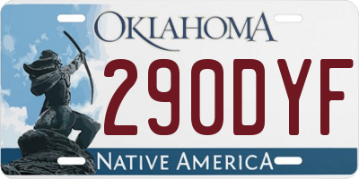 OK license plate 290DYF