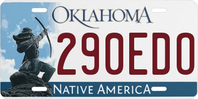 OK license plate 290EDO