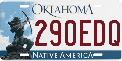 OK license plate 290EDQ