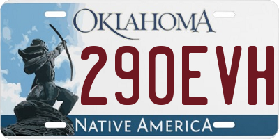 OK license plate 290EVH