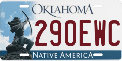 OK license plate 290EWC