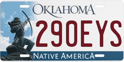 OK license plate 290EYS