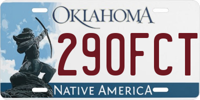 OK license plate 290FCT