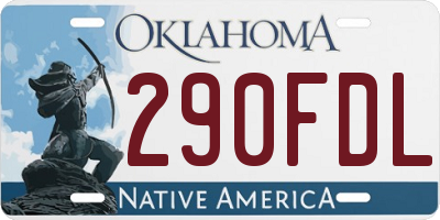 OK license plate 290FDL
