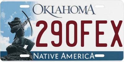 OK license plate 290FEX