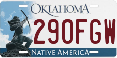 OK license plate 290FGW
