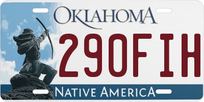 OK license plate 290FIH