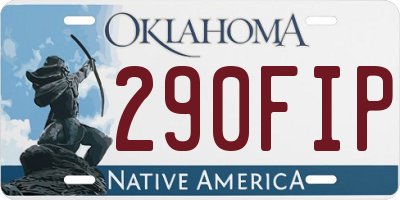 OK license plate 290FIP