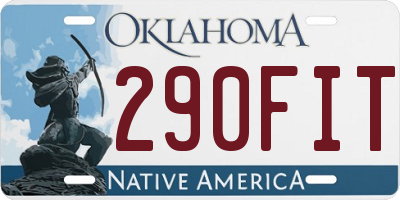 OK license plate 290FIT