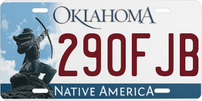 OK license plate 290FJB