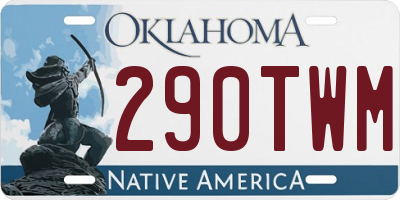 OK license plate 290TWM