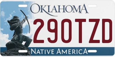 OK license plate 290TZD