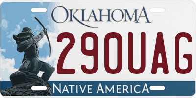 OK license plate 290UAG