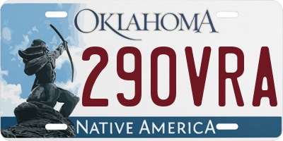 OK license plate 290VRA