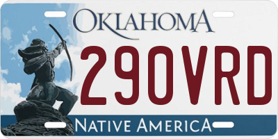 OK license plate 290VRD