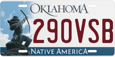 OK license plate 290VSB