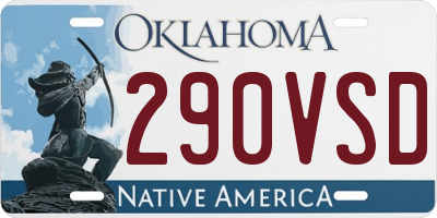 OK license plate 290VSD