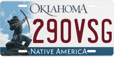 OK license plate 290VSG