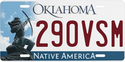OK license plate 290VSM