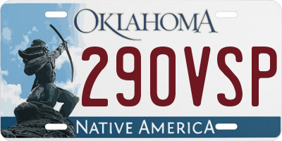 OK license plate 290VSP