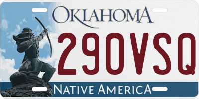 OK license plate 290VSQ
