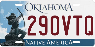 OK license plate 290VTQ
