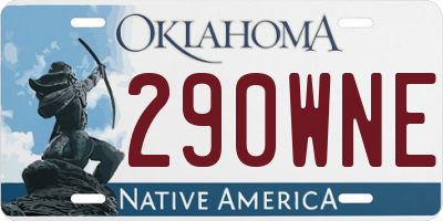 OK license plate 290WNE