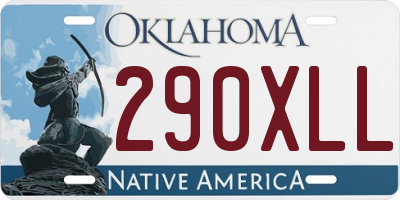 OK license plate 290XLL