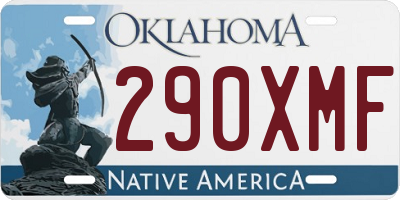 OK license plate 290XMF