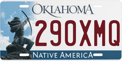 OK license plate 290XMQ