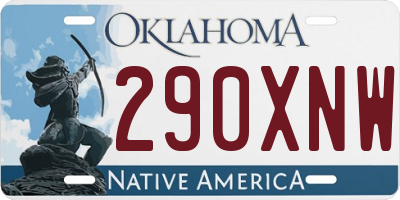 OK license plate 290XNW