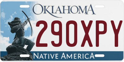 OK license plate 290XPY