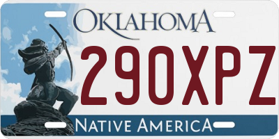 OK license plate 290XPZ