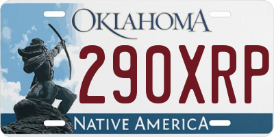 OK license plate 290XRP
