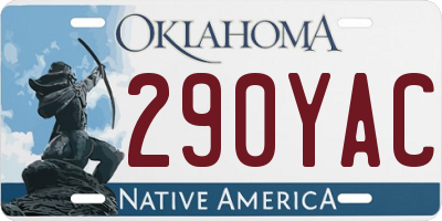 OK license plate 290YAC