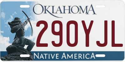 OK license plate 290YJL