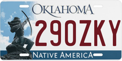 OK license plate 290ZKY