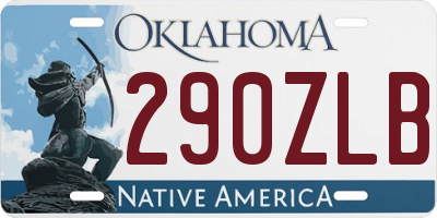 OK license plate 290ZLB