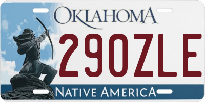 OK license plate 290ZLE
