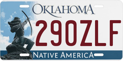 OK license plate 290ZLF