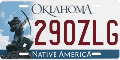 OK license plate 290ZLG