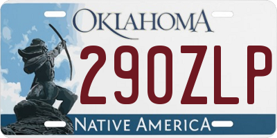 OK license plate 290ZLP