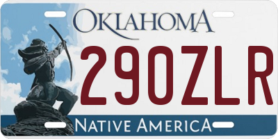 OK license plate 290ZLR
