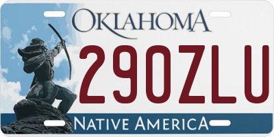 OK license plate 290ZLU